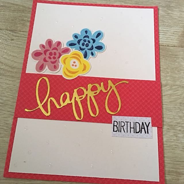 Handmade Birthday Cards With Flowers