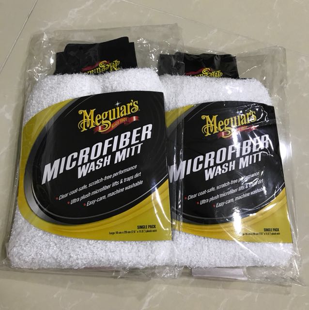 Meguiar S Microfiber Wash Mitt Car Accessories On Carousell