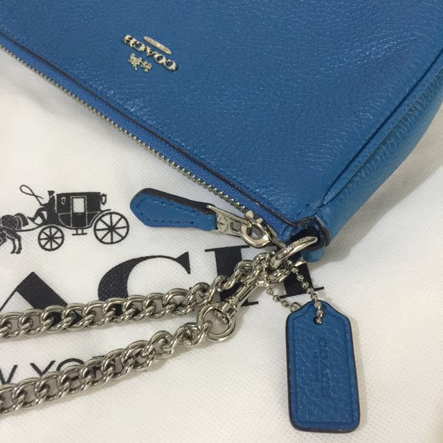 Wristlet nolita 19 leather mini bag Coach Blue in Leather - 35534607