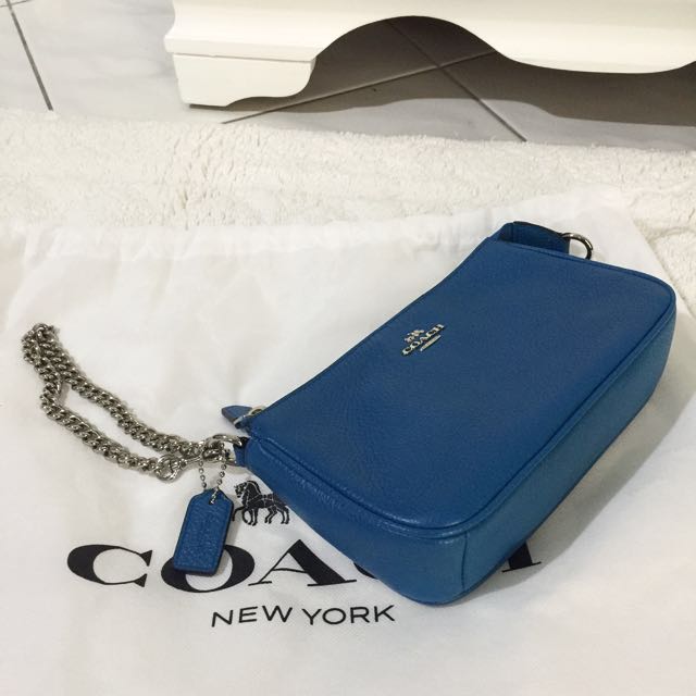 Coach nolita wristlet 19 in polished pebble discount leather