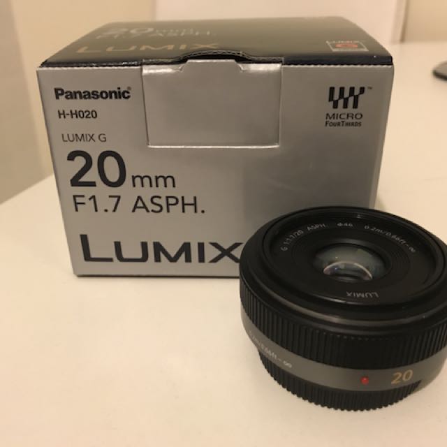 Panasonic Lumix lens 20mm 11.7 m43 Mount, Photography, Cameras on