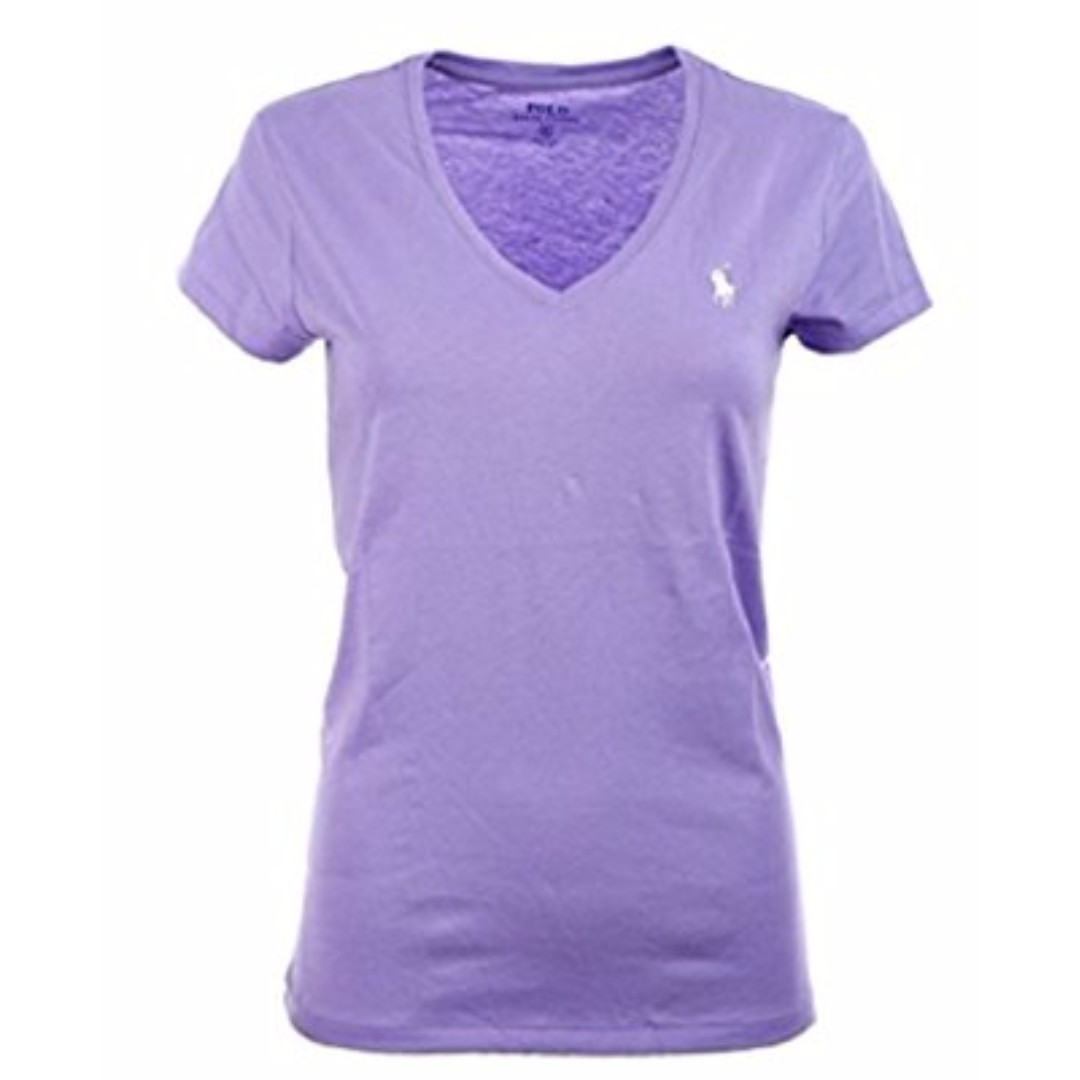 Lightweight V-neck T-shirt - Purple Pas 