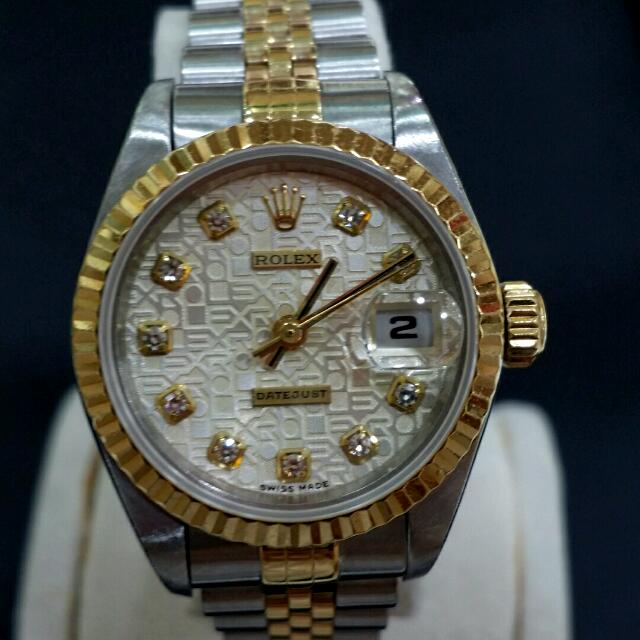 Rolex Datejust Half Gold Ladies, Luxury 