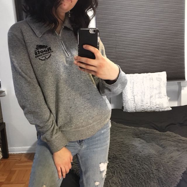 Half zip cheap sweater roots