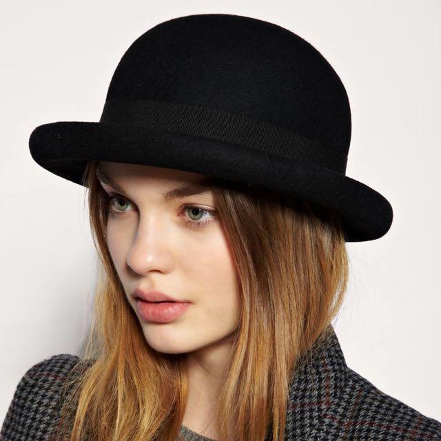 black bowler hat womens