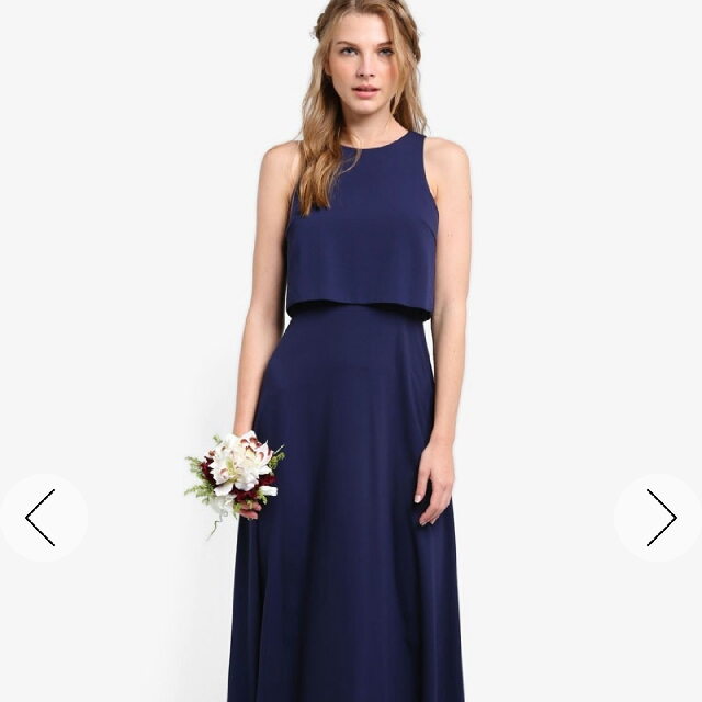 double layer midi dress