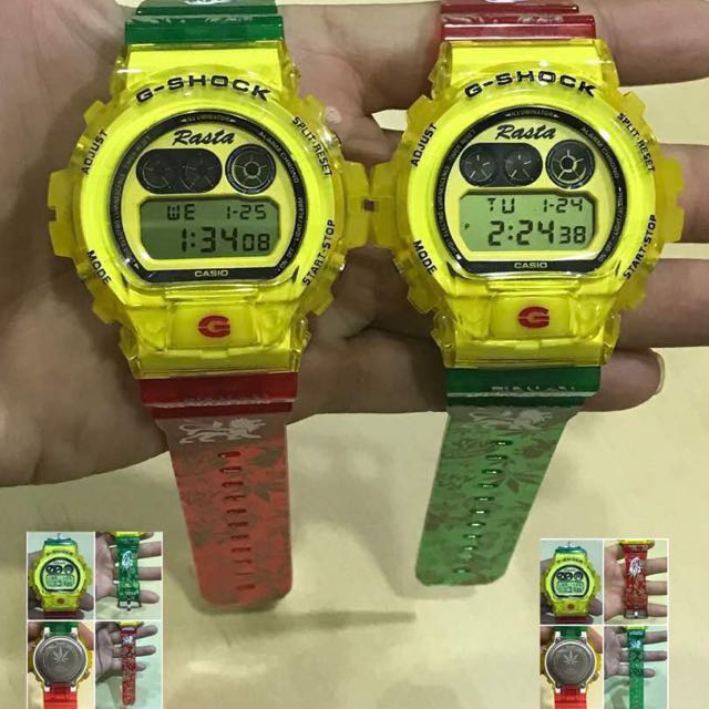 Gshock DW6900 JELLY RASTA Men s Fashion Watches Accessories Watches on Carousell