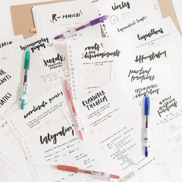 ADDITIONAL MATH (AMATH) O LEVEL CHEAT SHEET PHOTOCOPIED NOTES, Hobbies ...