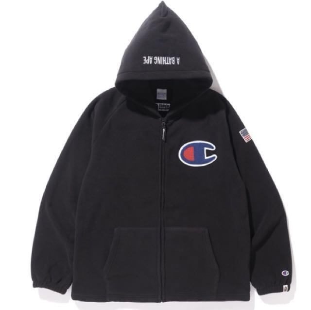 black zip up champion hoodie