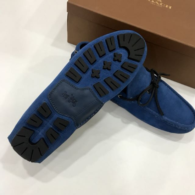 coach blue loafers