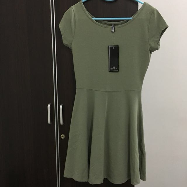 Cotton On Billie Cap Sleeve Skater Dress Women S Fashion Clothes Dresses On Carousell