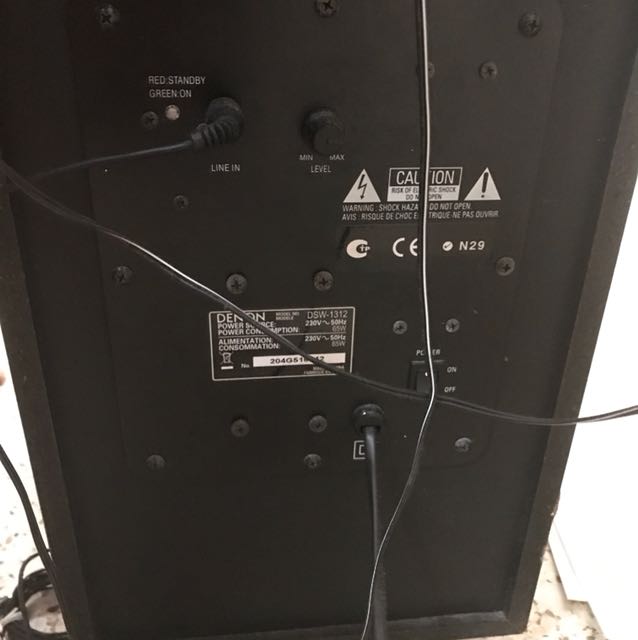 denon dsw 1312 subwoofer