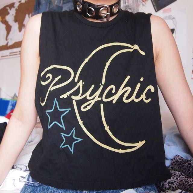 Evil Twin Psychic Sun Moon Muscle Crop Top Women S Fashion