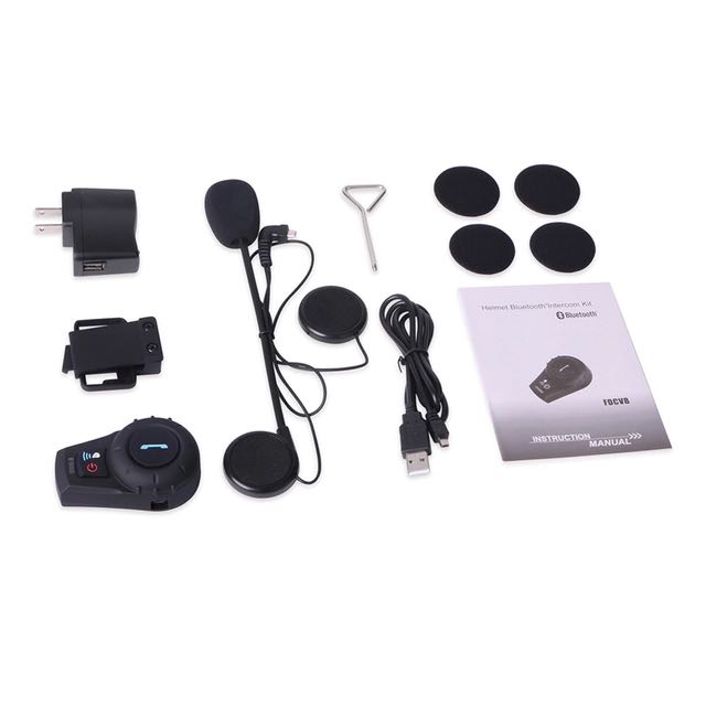 Bluetooth Helmet Headset FreedConn Motorcycle Bluetooth Headset - Replacement Mic/Speaker Kit For TCOM Models (8-Pin Mini USB) Freedconn Headphones