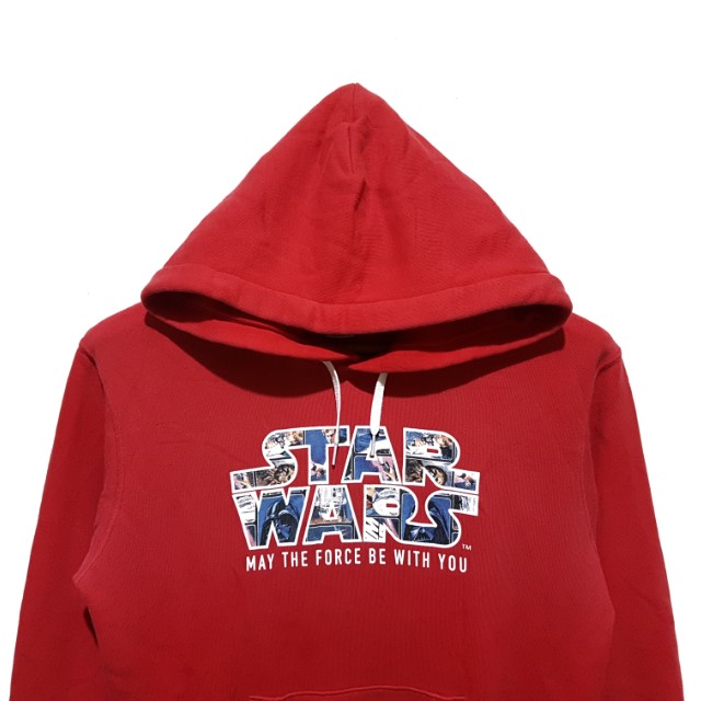 Hoodie Jumper Uniqlo X Starwars Red Fesyen Pria Pakaian Di Carousell