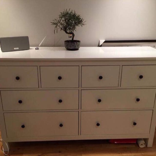 Ikea White Hemnes Chest Of 8 Drawers Home Furniture Others On