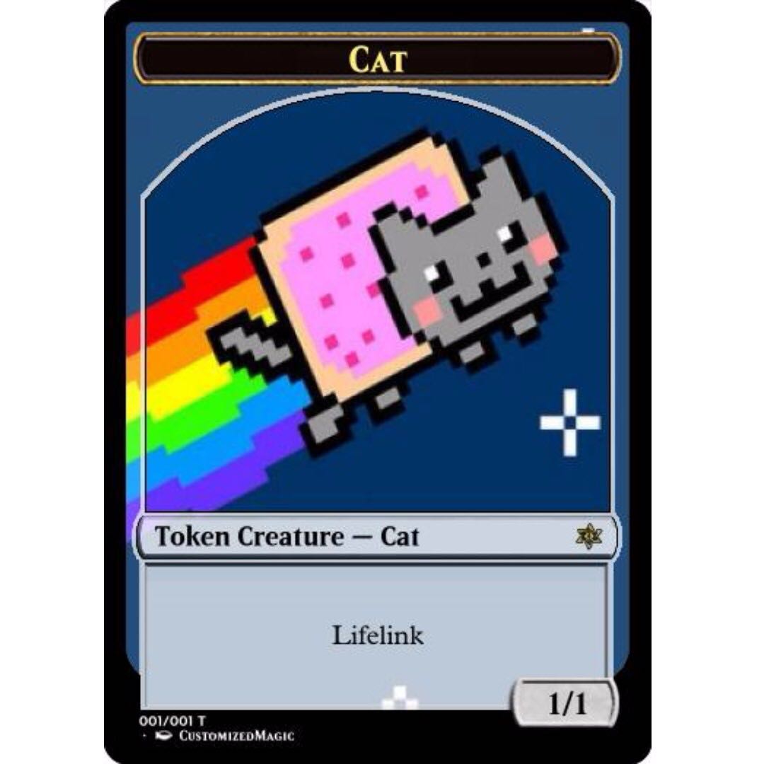 Lifelink Cat Token Sacred Cat Token Toys Games Board Games