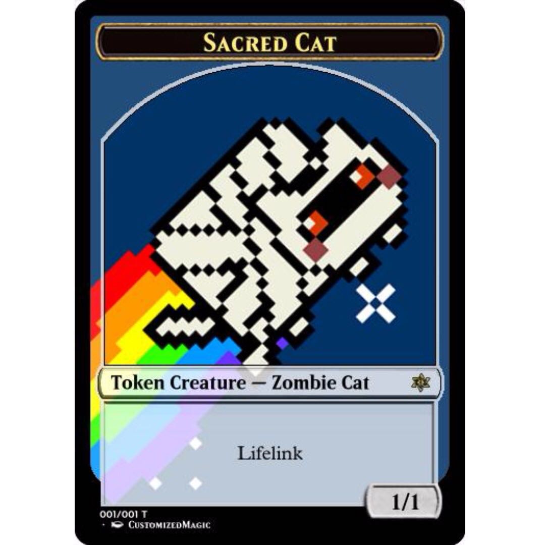 Lifelink Cat Token Sacred Cat Token Toys Games Board Games