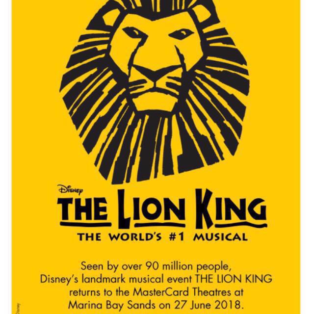 Lion King tickets, Tickets & Vouchers, Event Tickets on Carousell