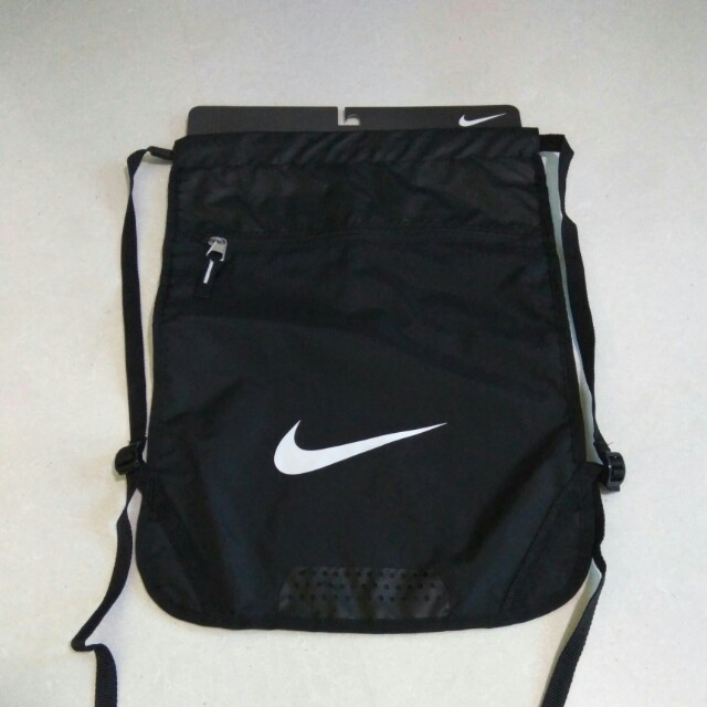 black nike drawstring backpack