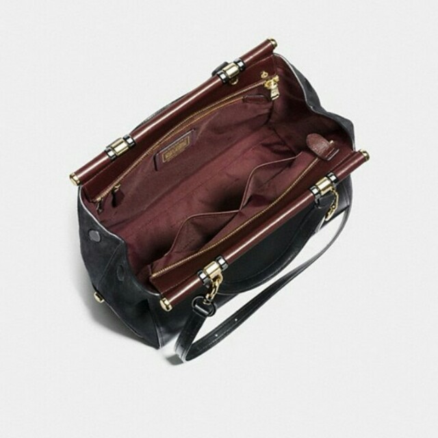 COACH Selena Gomez Colorblok in Blackcherry #I, Barang Mewah, Tas