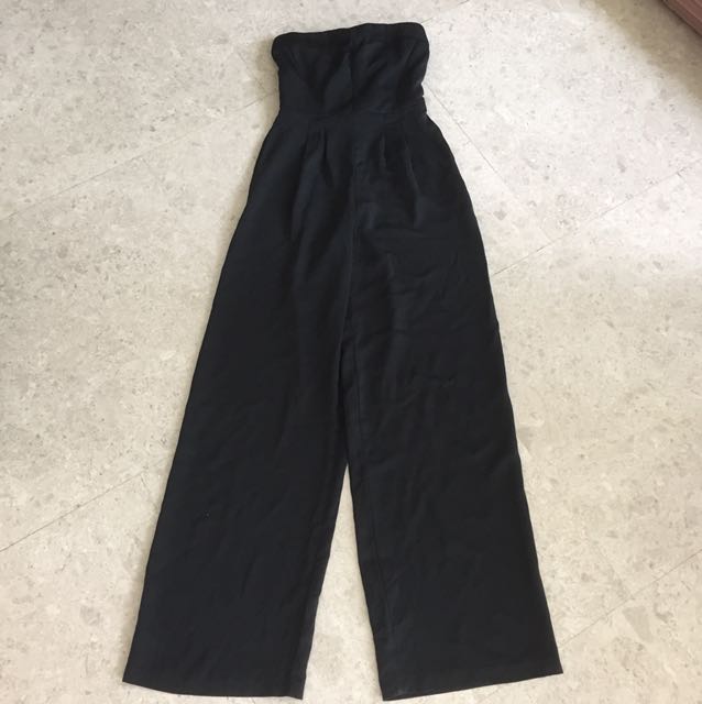 Pull and bear black jumpsuit clearance