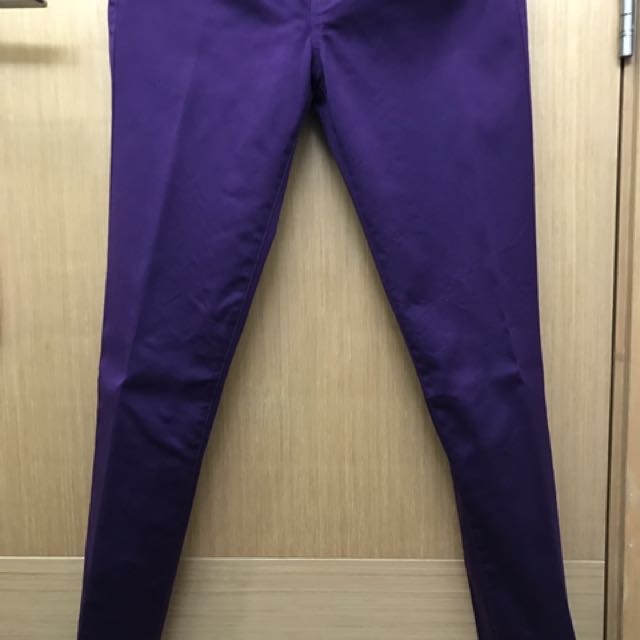 purple skinny pants