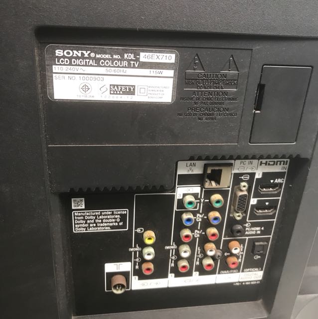 Sony 46 in LED TV KDL46EX710, TV & Home Appliances, TV