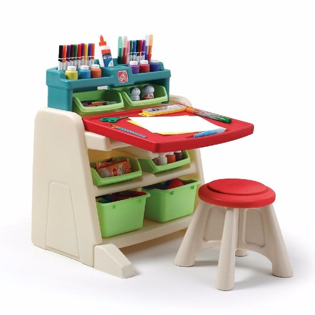 Step2 Flip Doodle Arts Craft Drawing Kids Easel Painting Desk
