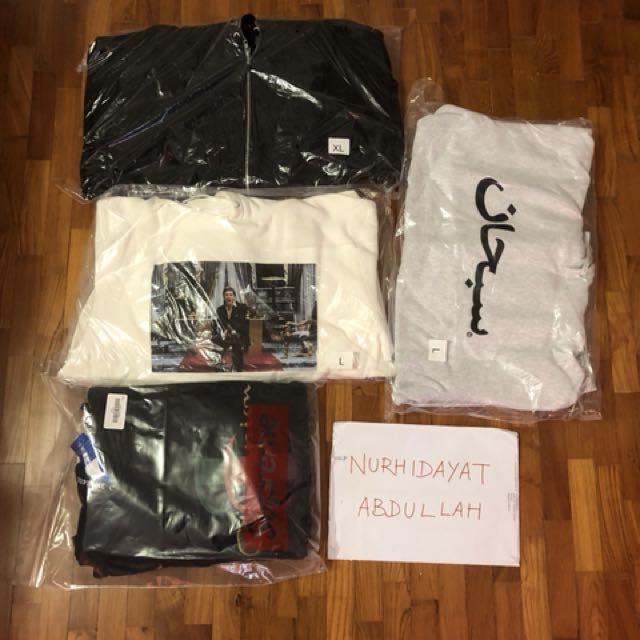 Supreme scarface hoodie white top