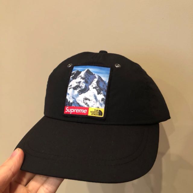 Supreme x The North face Mountain 6-Panel Hat (Black), 男裝, 手錶 