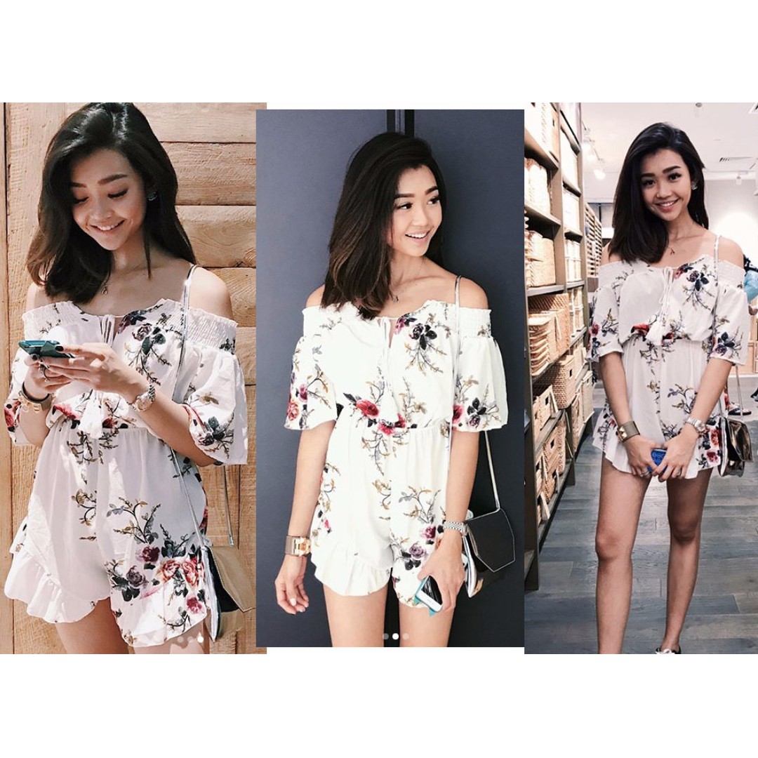 floral rompers and jumpsuits