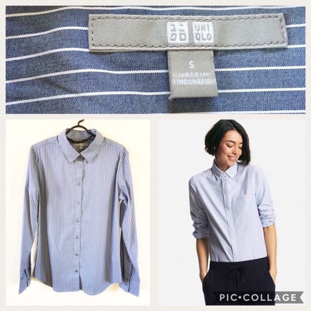 Uniqlo Women Oxford Long Sleeve Shirt On Carousell