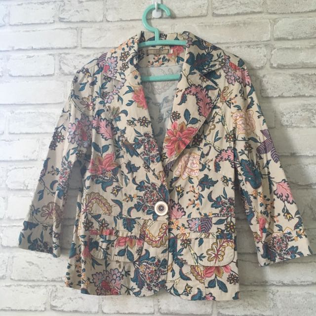 vintage floral blazer