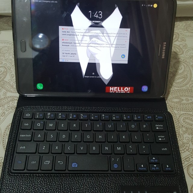 wireless keyboard galaxy Tab A with S PEN layar 8 inch, bisa universal