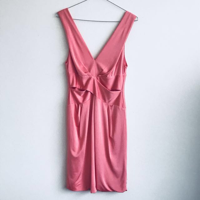 Women S Emporio Armani Pink Jersey Cocktail Dress Size 38 Women S Fashion Clothes On Carousell