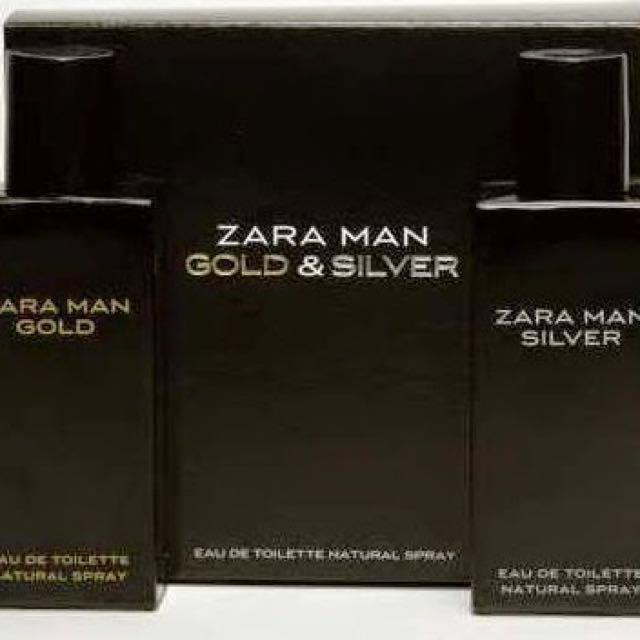 Zara Man Gold and Silver Cologne 