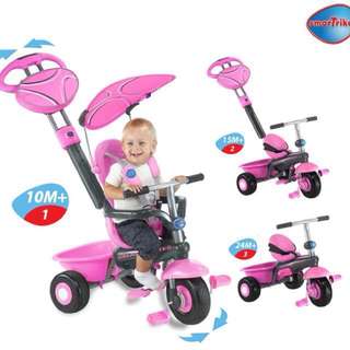 Original Smart Trike pink stroller tricycle