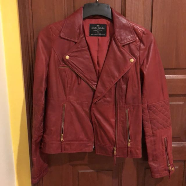 zara trafaluc leather jacket