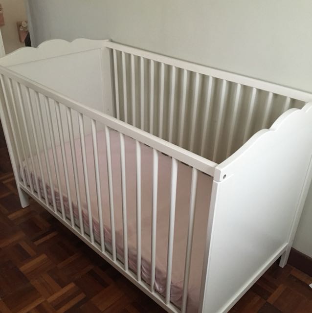 Baby Cot (ikea hensvik), Babies & Kids, Baby Nursery & Kids Furniture, Cots & Cribs on Carousell