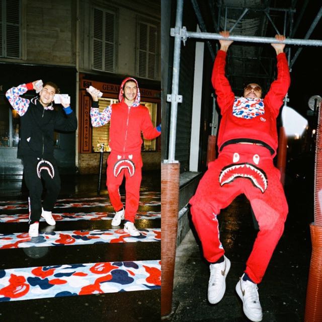 red bape sweatpants