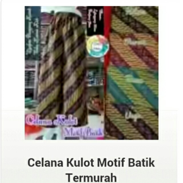  Model  Celana  Kulot Batik  Model  Baju Terbaru