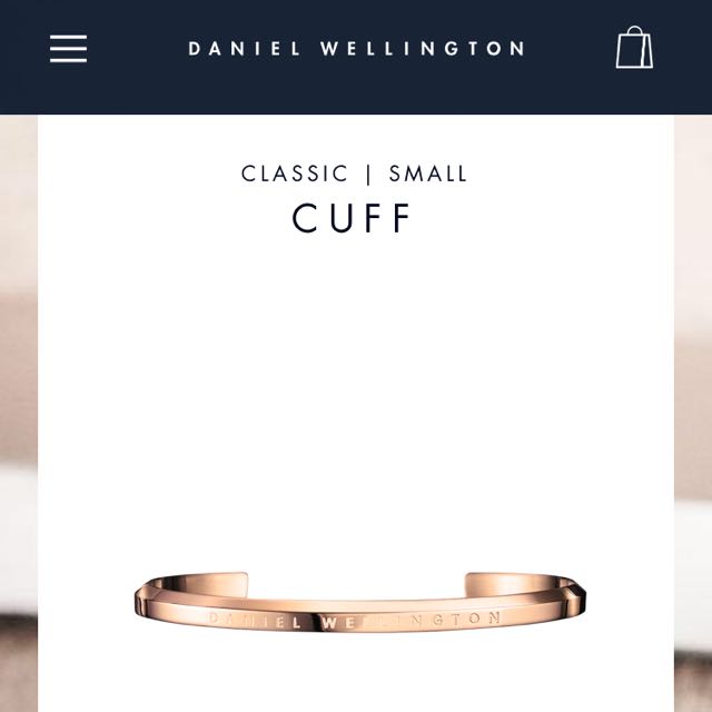Daniel wellington top cuff size