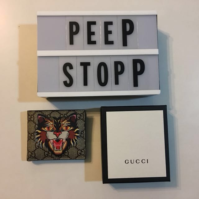 Gucci Mens Wallet Angry Cat Luxury Bags Wallets on Carousell