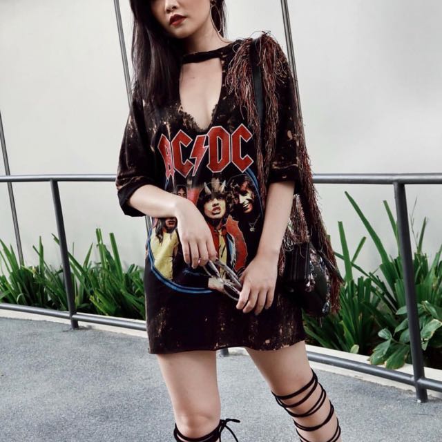 Missguided Acdc Dress Women S Fashion Clothes Dresses Skirts On Carousell