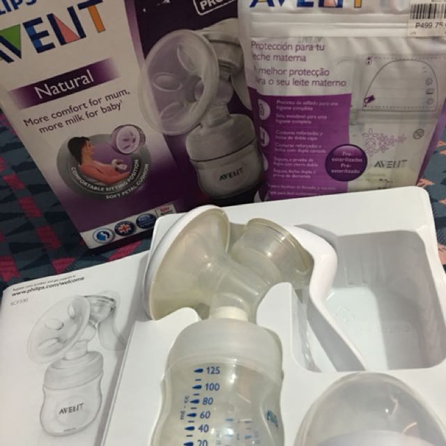 Philips Avent Natural Comfort Manual Breast Pump With Breast Milk
