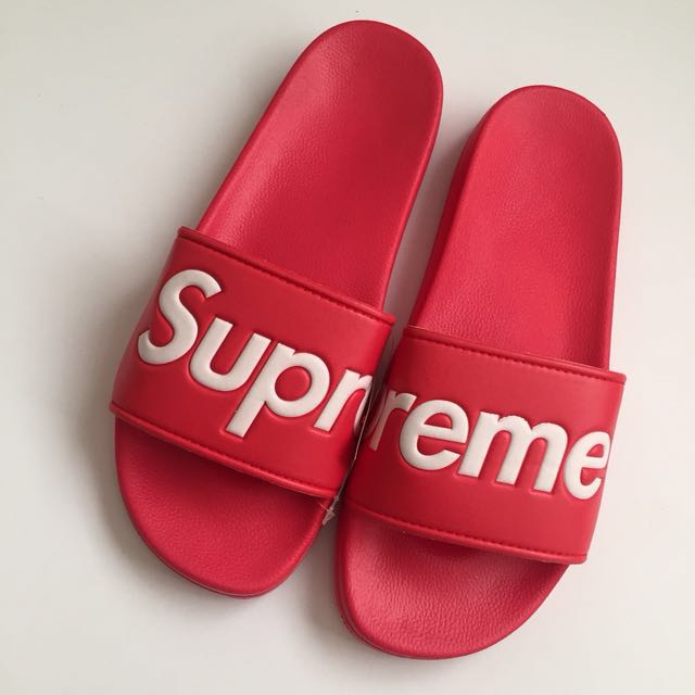 Supreme Sandals, Men's Fashion, Footwear, Flipflops and Slides on Carousell
