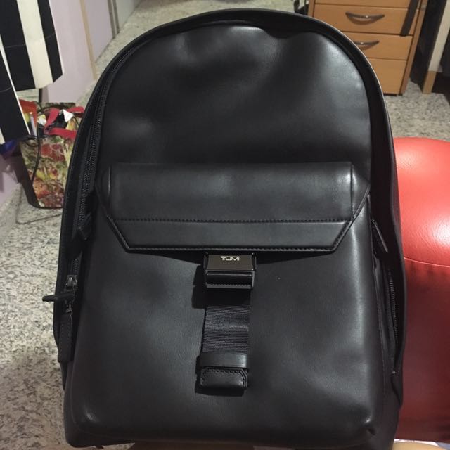 Tumi Morrison Backpack Black Leather Luxury Bags Wallets on