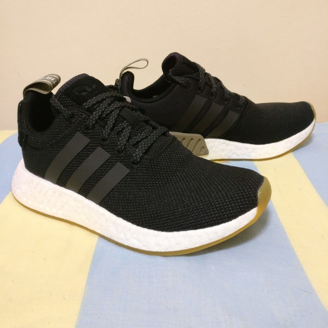 UK6 US6.5 Adidas NMD R2 Utility Black Gum sole Men s Fashion