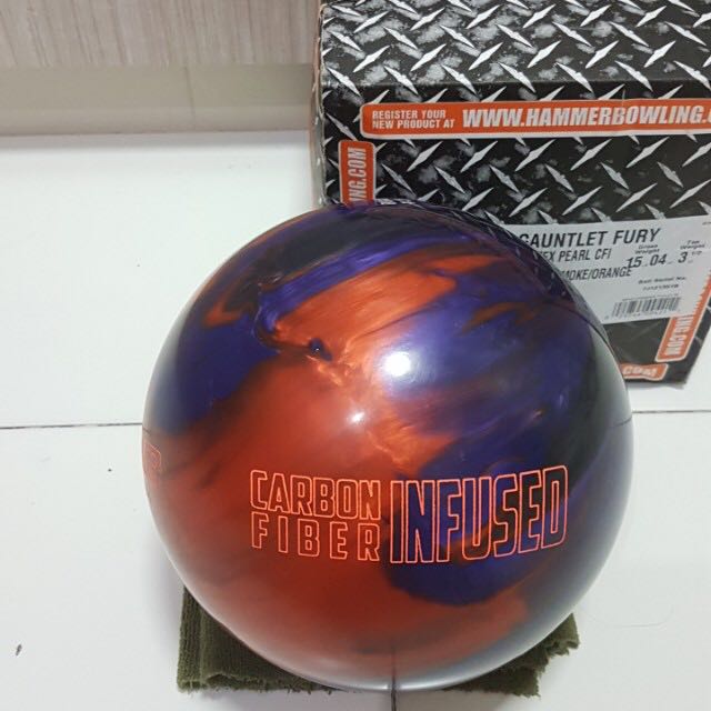 Undrilled 15lbs Hammer Gauntlet Fury Bowling Ball, Sports Equipment, Sports   Games, Billiards  Bowling on Carousell